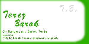 terez barok business card